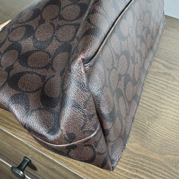 Coach Peyton Signature Chain Tote — Brown/Tan Monogram - Picture 15 of 15